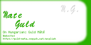 mate guld business card
