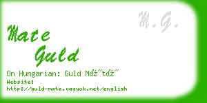 mate guld business card